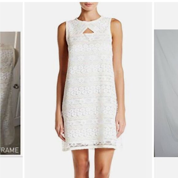 Max Studio 2 Tone Lace Dress Ivory/Ecru size XS - Picture 1 of 10